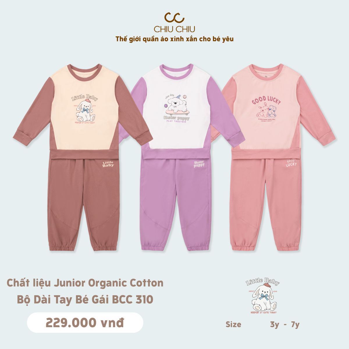  Bộ Dài Tay Bé Gái BCC 310 