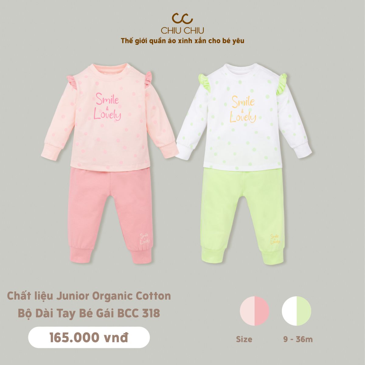  Bộ Dài Tay Bé Gái BCC 318 