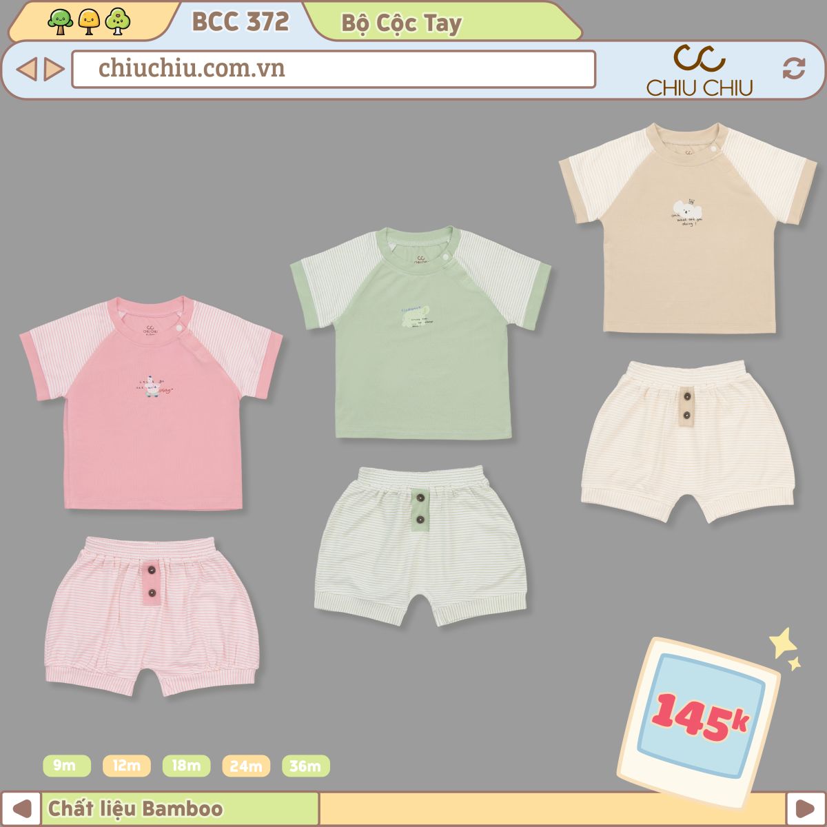  Bộ Cộc Tay BCC 372 