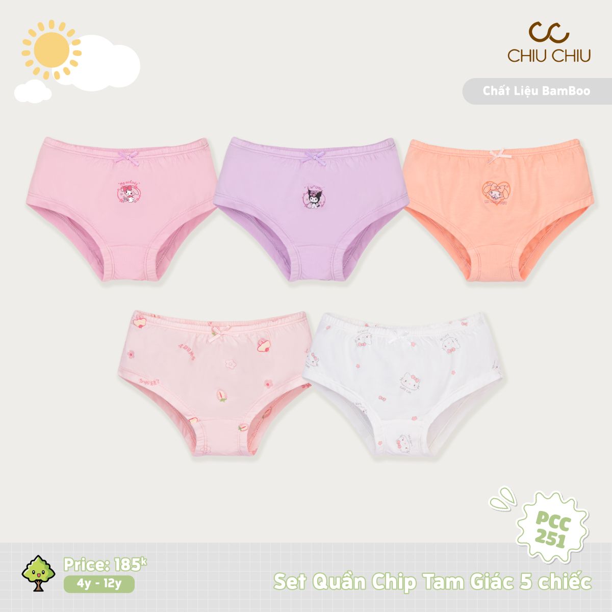  Set Quần Chip Tam Giác 5 Chiếc 