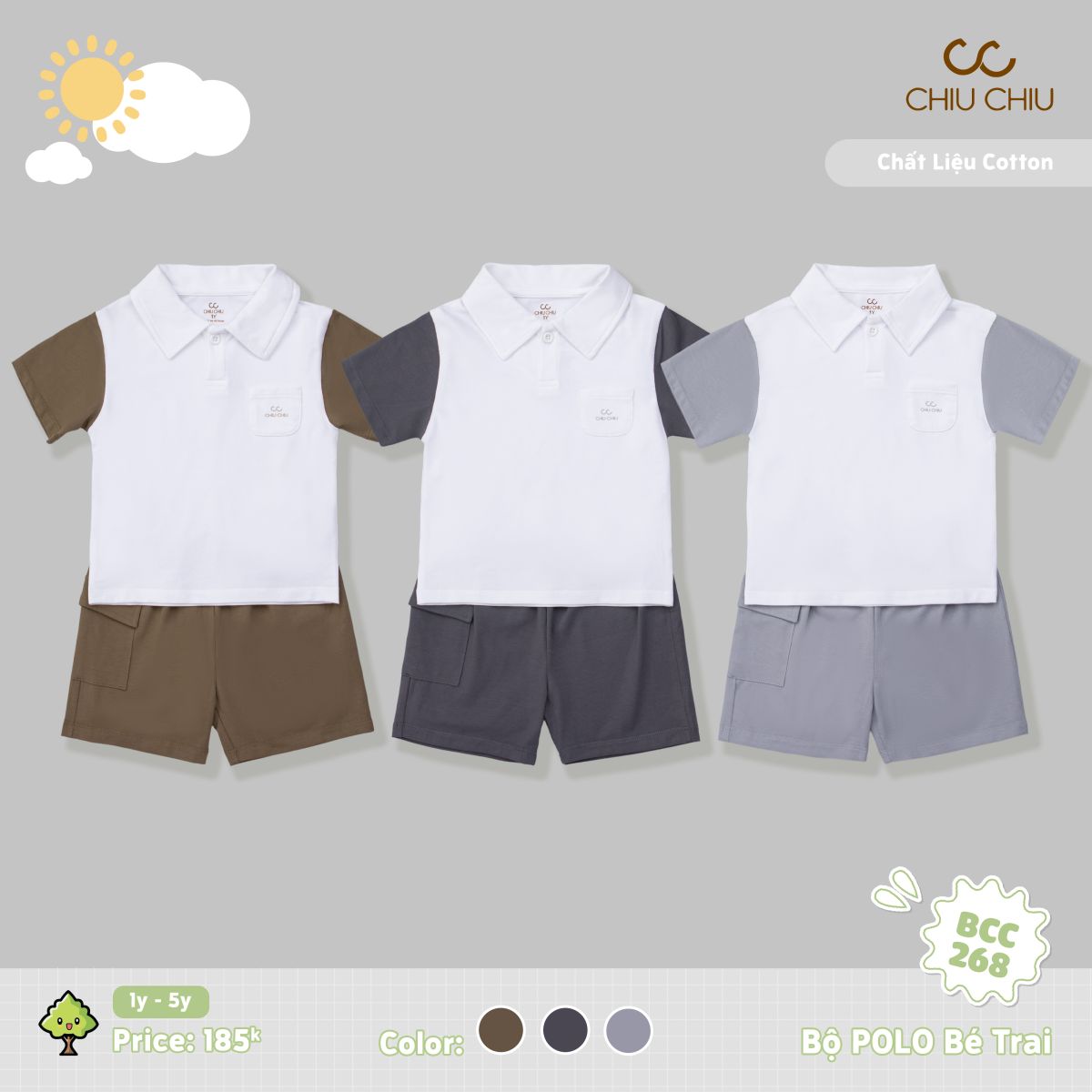  Bộ Polo Bé Trai BCC 268 