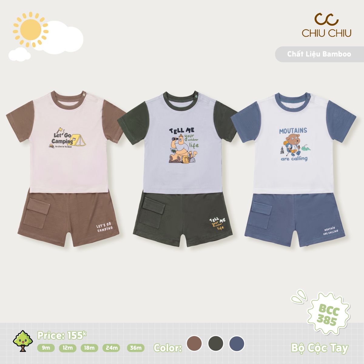  Bộ  Cộc Tay BCC 385 