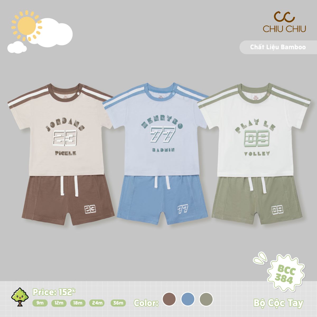  Bộ Cộc Tay BCC 384 