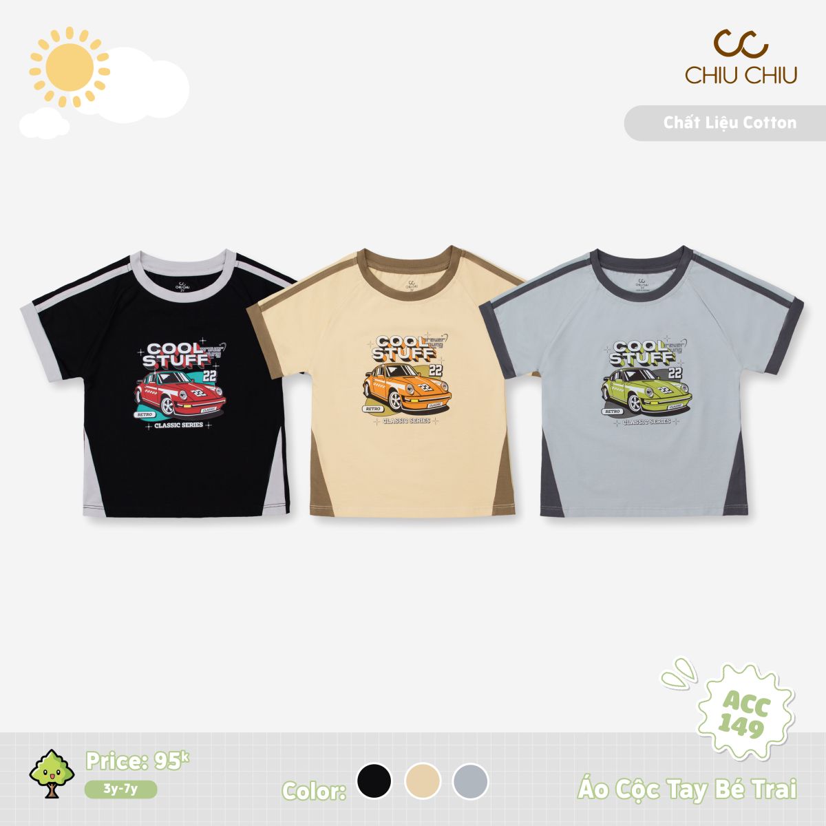  Áo Cộc Tay Bé Trai ACC 149 