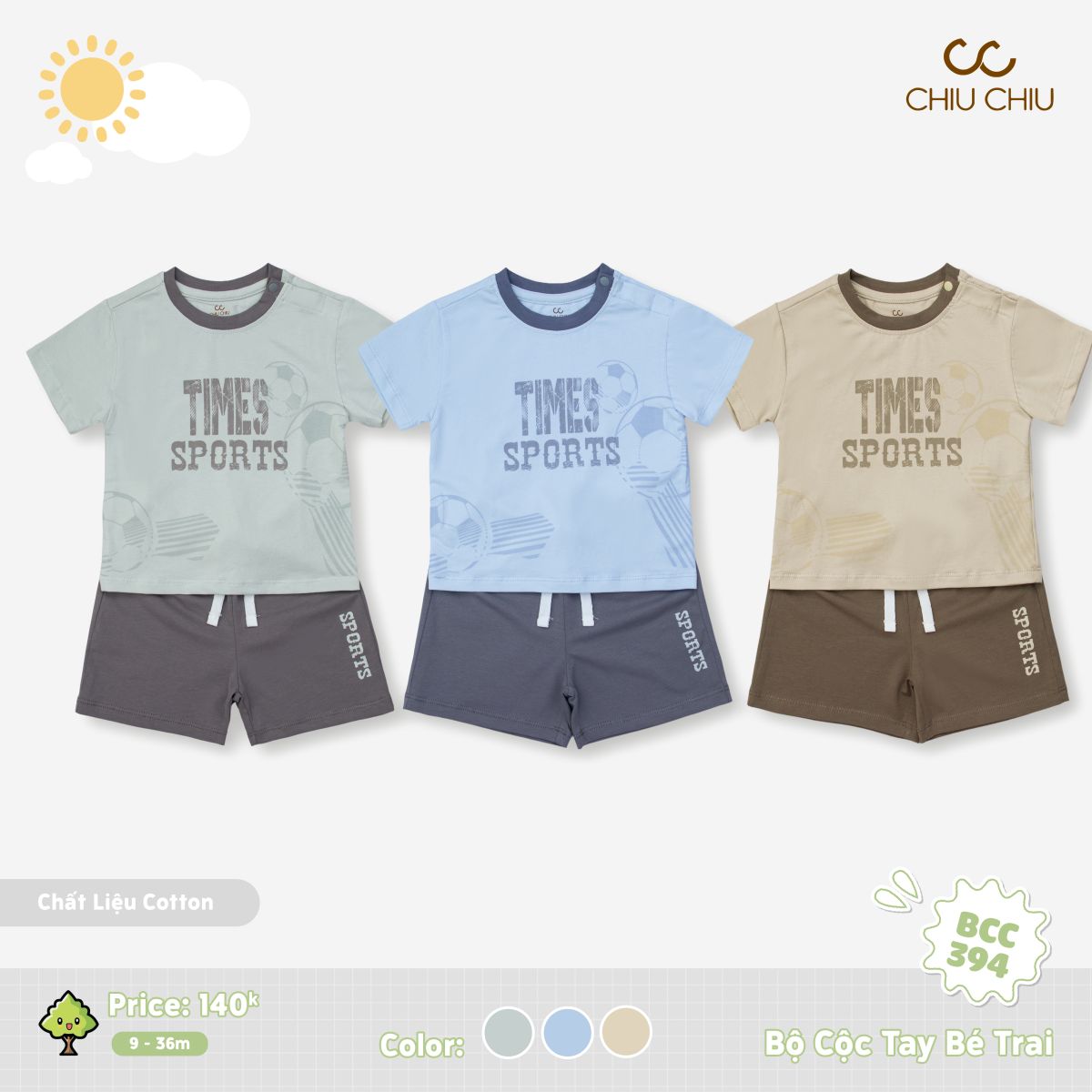  Bộ Cộc Tay Bé Trai 