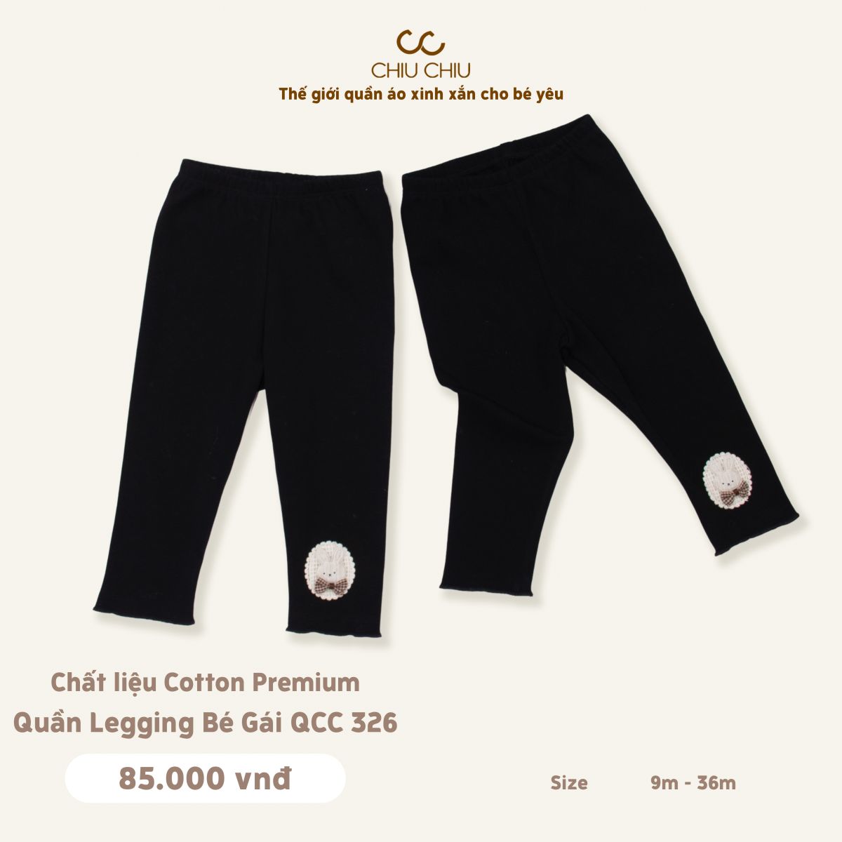  Quần LEGGING  Bé Gái QCC 326 
