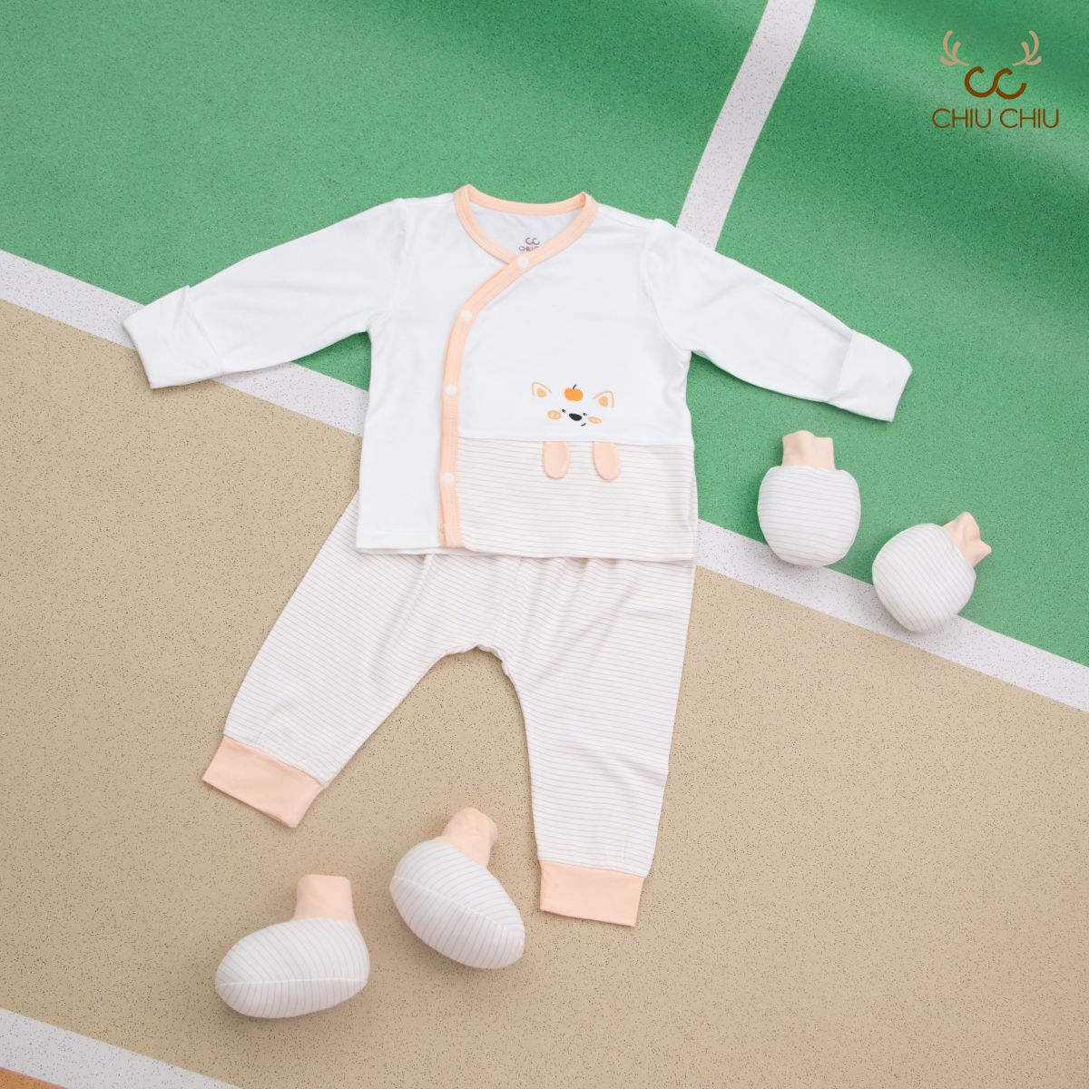  Bộ Sơ Sinh Dài Tay Kèm BTC BCC 389 